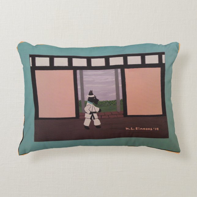 COJÍN DECORATIVO KARATE SCOTTIE (Anverso)