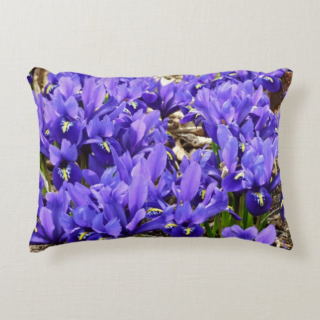 Cojín Decorativo Katherine Hodgkin Iris Purple Spring Floral (Anverso)
