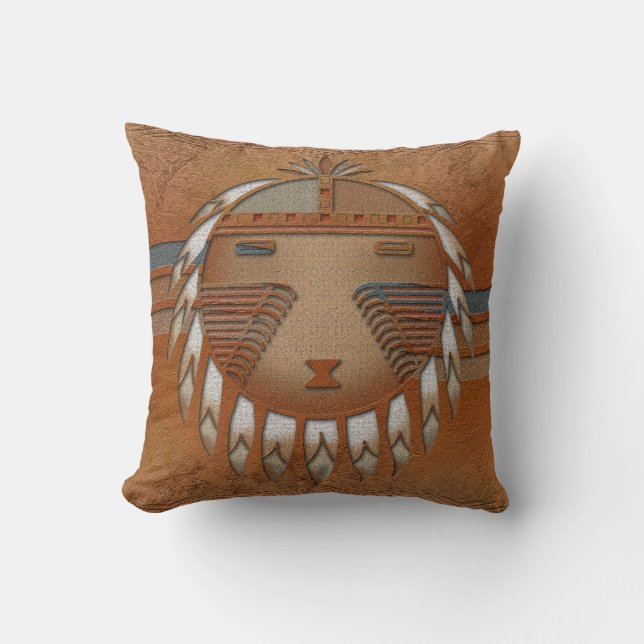 Cojín Decorativo Katsina (Kachina) Sunface (Anverso)