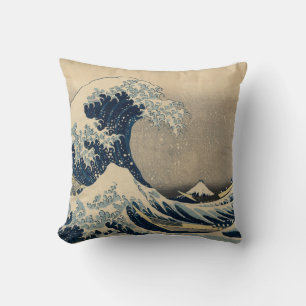 Cojín Decorativo Katsushika Hokusai. La gran ola de Kanagawa