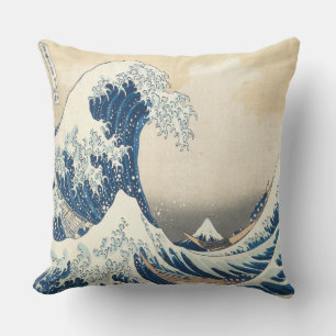 Cojín Decorativo Katsushika Hokusai, La Gran Ola frente a Kanagawa