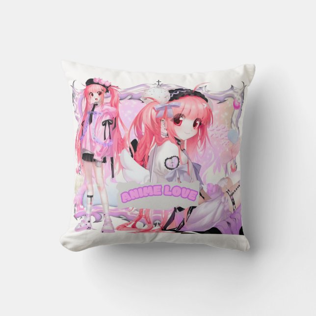 Cojín Decorativo Kawaii Anime Chica Pillow (Anverso)