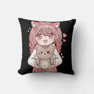 Cojín Decorativo Kawaii Anime Kawaii Cat Lover Otaku