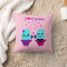 Cojín Decorativo kawaii cactus love