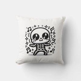 Cojín Decorativo Kawaii Dancing Skeleton Cute Halloween Decoración