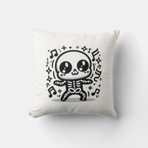 Cojín Decorativo Kawaii Dancing Skeleton Cute Halloween Decoración 