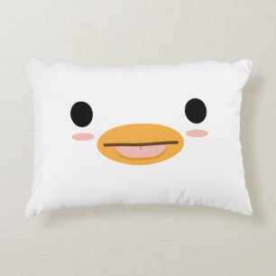 Cojín Decorativo Kawaii Duck Tongue "Demasiado lindo para ser serio