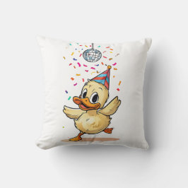 Cojín Decorativo Kawaii Duckling Dancing Under Disco Ball con Conf