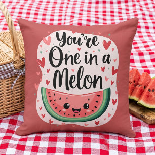 Cojín Decorativo Kawaii: "Eres uno en un melón"