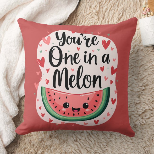 Cojín Decorativo Kawaii: "Eres uno en un melón" (Manta)