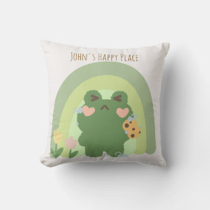Cojín Decorativo Kawaii Frog Joy Pillow
