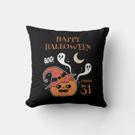 Cojín Decorativo Kawaii Jack O' Lantern Creepe Cute