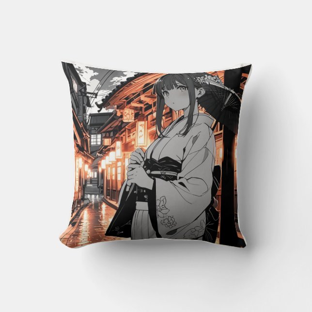 Cojín Decorativo KAWAII Japanese Girl cushion (Anverso)