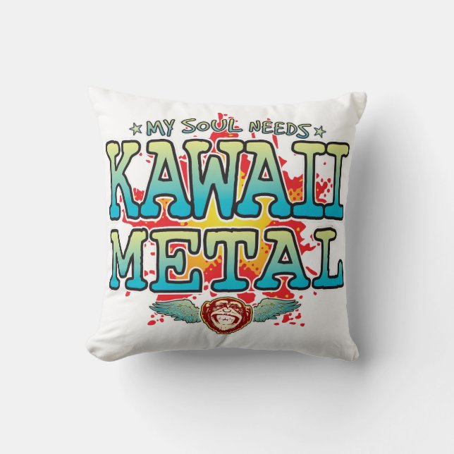 Cojín Decorativo Kawaii Metalizado Soul Cushion (Anverso)