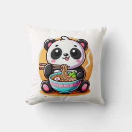 Cojín Decorativo Kawaii Panda Ramen