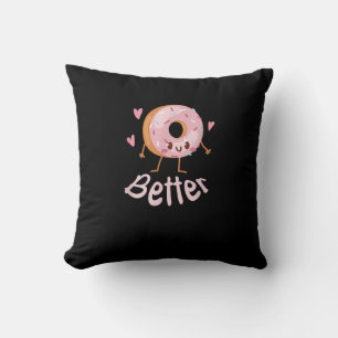 Cojín Decorativo Kawaii Pareja Emparejada Café y Donut Mejor Juntos