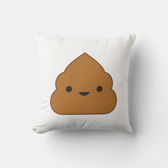 Cojín decorativo Kawaii Poop (Anverso)