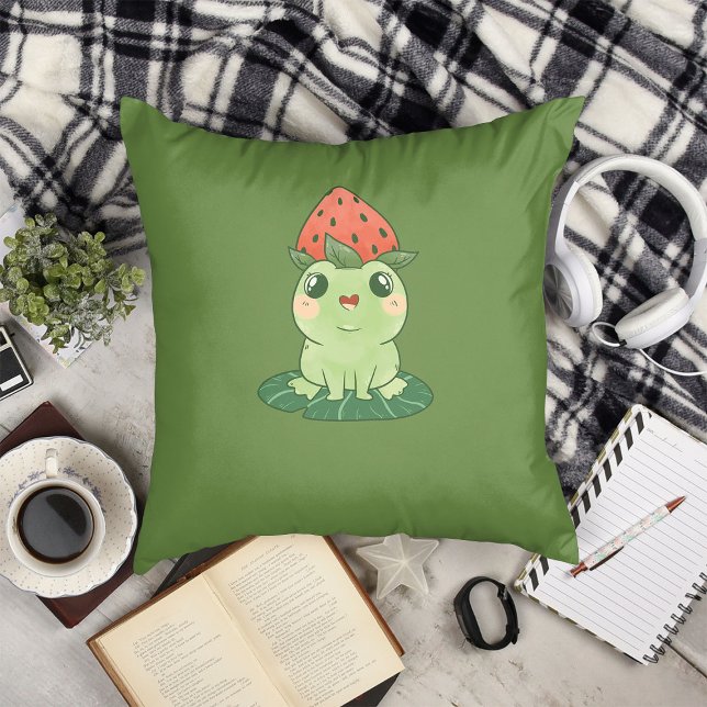 Cojín Decorativo Kawaii Strawberry Frog Anime (Subido por el creador)