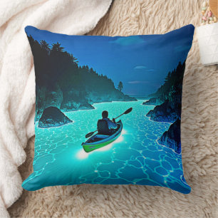 Cojín Decorativo Kayak en un brillante diseño de agua