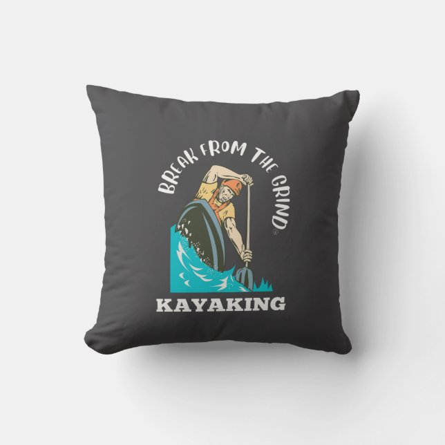 Cojín Decorativo Kayaking BFTG (almohada blanca) (Anverso)