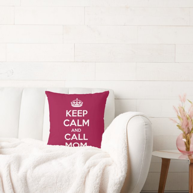 Cojín Decorativo Keep Calm and Call Mom (Sofá)