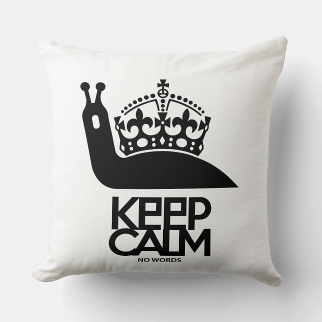 COJÍN DECORATIVO KEEP CALM NO WORDS BY MASANSER (Anverso)