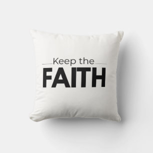 Cojín Decorativo Keep the Faith - Christian Minimalist Aesthetic Sh