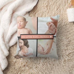 Cojín Decorativo Keepsake Collage de fotos Carol personalizado