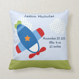 Cojín Decorativo Keepsake de avión personalizado