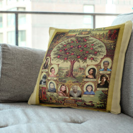 Cojín Decorativo Keepsake del árbol de registros familiares