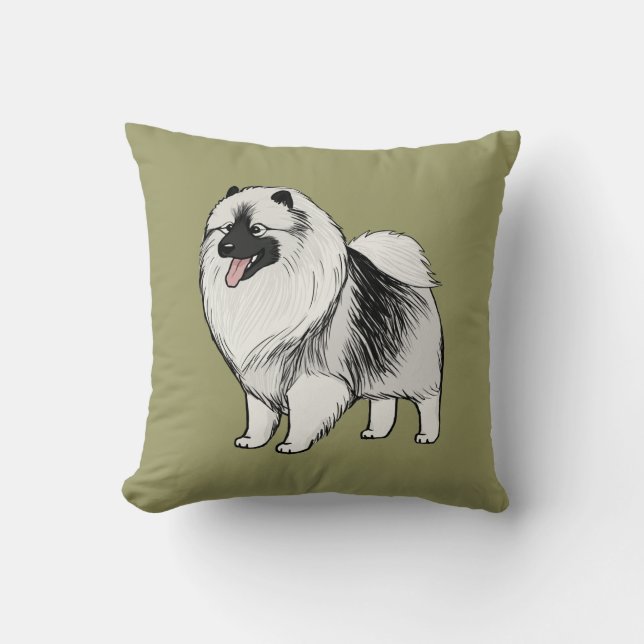 Cojín Decorativo Keeshond (Anverso)