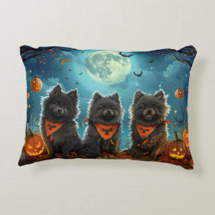 Cojín Decorativo Keeshond Halloween Spooky