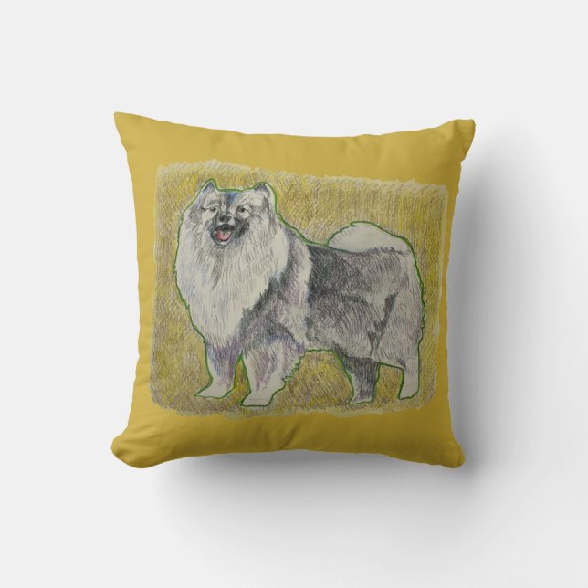 Cojín Decorativo KeeshoundThrow Pillow (Anverso)