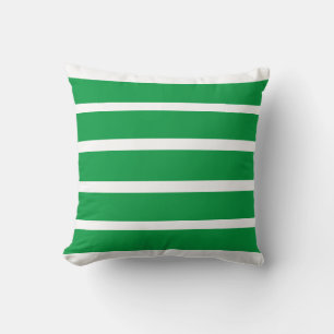 Cojín Decorativo Kelly Verde y Rayas Anchas Mínimas Oficina