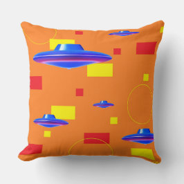 Cojín Decorativo Ken Gage, Patrulla de OVNIS Mediomoderna del Siglo