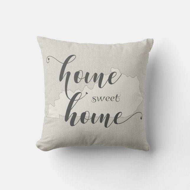 Cojín Decorativo Kentucky - Hogar Sweet Home Burlap-look (Anverso)