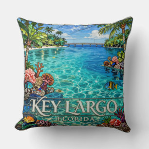 Cojín Decorativo Key Largo Florida paisaje marino 🐠