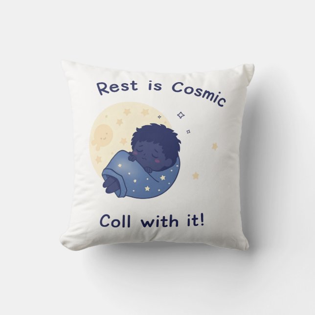 Cojín Decorativo Kids Sleep Birthday - Rest is Cosmic (Anverso)