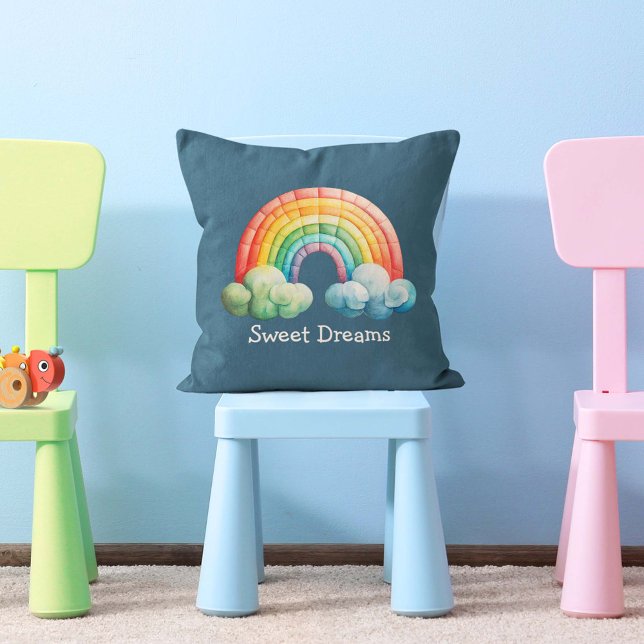 Cojín Decorativo Kids Whimsical Pastel Rainbow in Clouds (Subido por el creador)