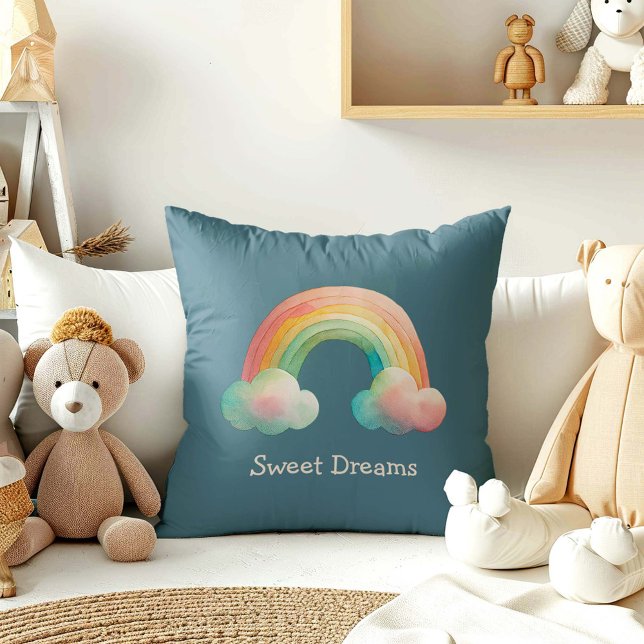 Cojín Decorativo Kids Whimsical Pastel Rainbow in Clouds (Subido por el creador)