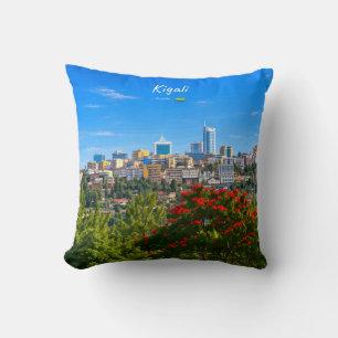 Cojín Decorativo Kigali, Ruanda - Horizonte de Ciudad Moderna
