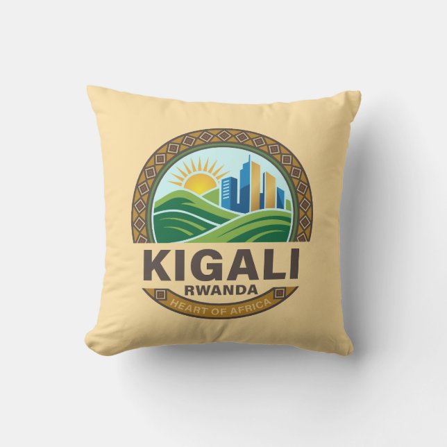 Cojín Decorativo Kigali Rwanda Africa (Anverso)