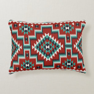 Cojín Decorativo Kilim Oriental Verde Negro Blanco Rojo