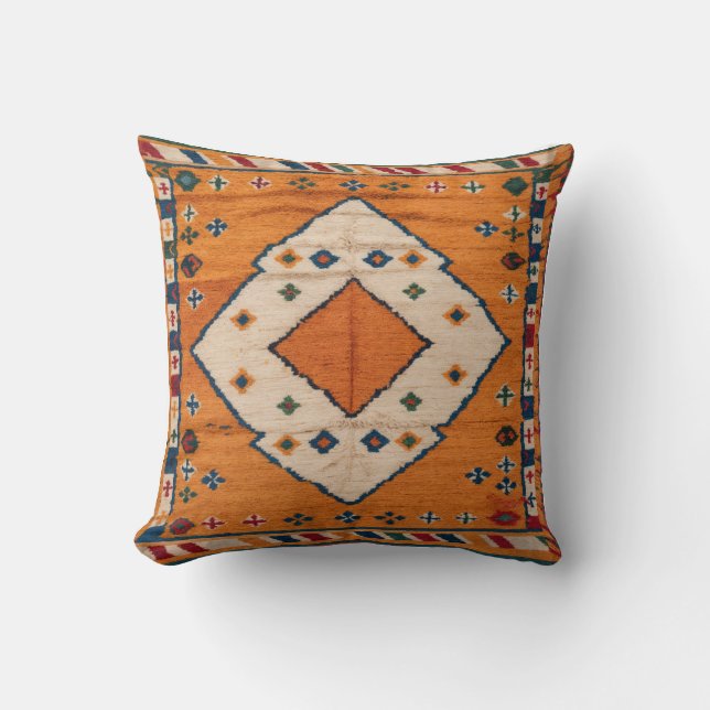 Cojín Decorativo Kilim Pillows sobre lirios persas limoneros: (Anverso)