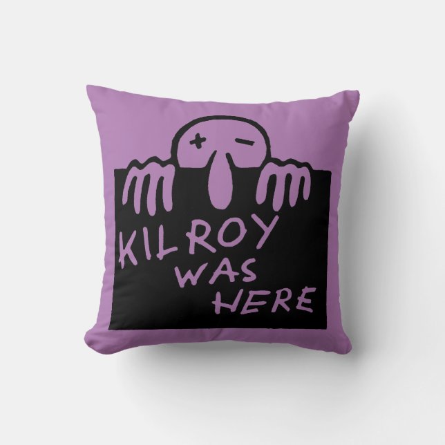 Cojín Decorativo Kilroy estaba aquí (Anverso)