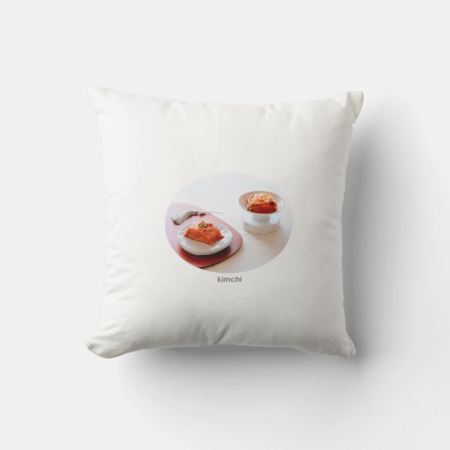 Cojín Decorativo Kimchi, una comida tradicional coreana (Anverso)