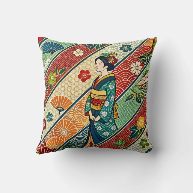 Cojín Decorativo Kimono art japonais (Reverso)