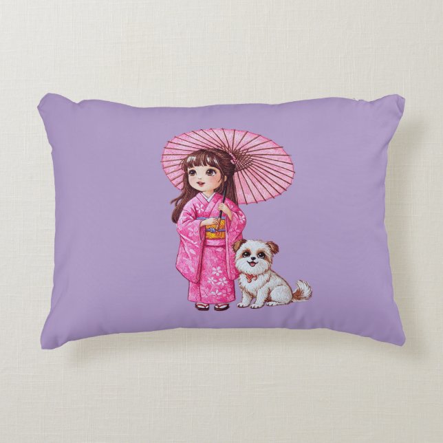 Cojín Decorativo Kimono Cutie & Puppy Pillow (Anverso)