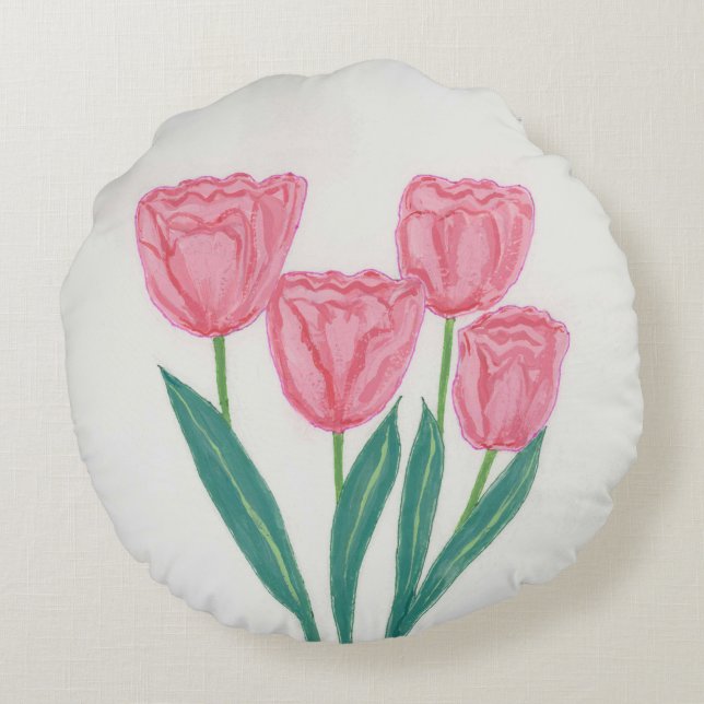 Cojín decorativo Kind Tulips Florals (Reverso)