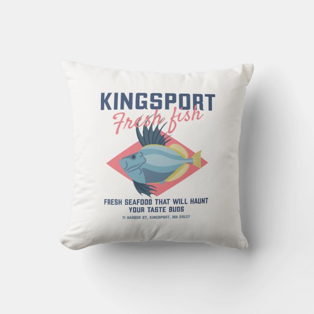 Cojín Decorativo Kingsport Fresco Pescado Lovecraftian (Anverso)